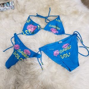 Dolce and Gabbana bikini set with thong